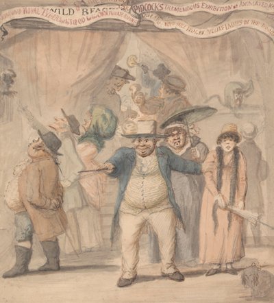 Bir Fuarda Pidcock'un Sergi Çadırına Giriş by Henry William Bunbury