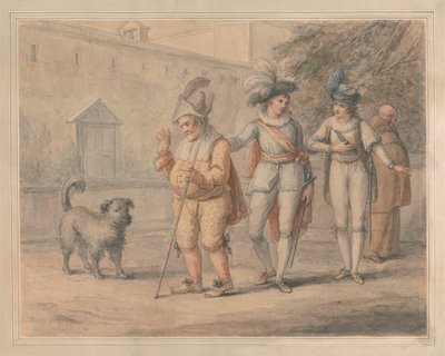 Launce Köpeğine Yengeci Öğretiyor by Henry William Bunbury