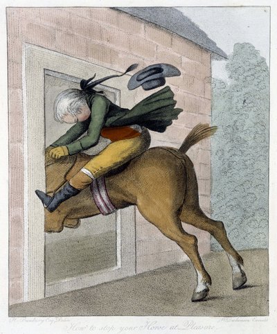 Atınızı durdurmak için Meway - “” İngiliz çizgi filmlerinde binicilik görgü kurallarında”, hasta. H.W. Bunbury, ed. John Stockdale by Henry William Bunbury