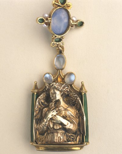 Çift taraflı askılı detay, c.1907-10 (karma teknik) by Henry Wilson
