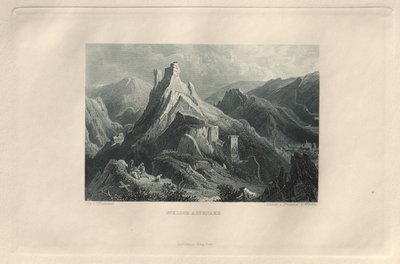 Pitoresk ve Romantik Rheinland: Altenahr Kalesi, 1928. by Henry Winkles