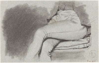 Oturan Bir Adamın Bacaklarının İncelenmesi by Henry Wyatt