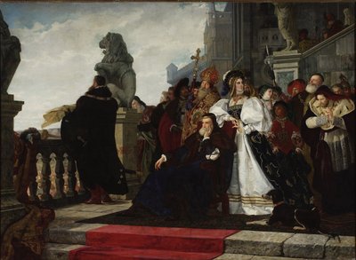 Sigismond Ier de Pologne (1467-1548) - Tavuk Savaşı (1537) - Rodakowski, Henryk (1823-1894) ile birlikte. Tuval üzerine yağlı boya, ebat : 192,5x265 by Henryk Hipolit Rodakowski