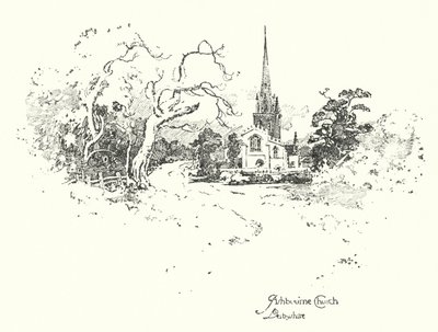 Ashbourne Kilisesi, Derbyshire (taş) by Herbert (after) Railton