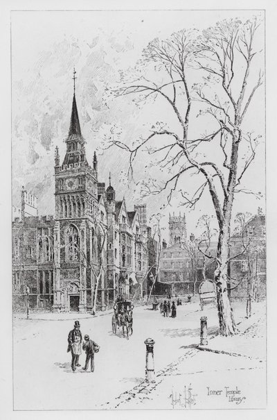 İç Tapınak Kütüphanesi (gravür) by Herbert (after) Railton