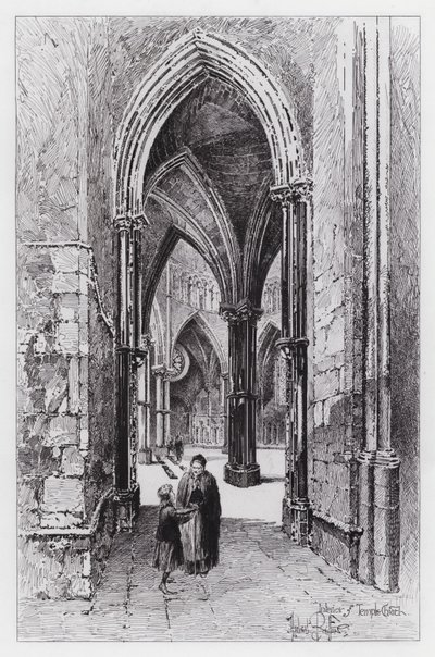 Tapınak Kilisesi'nin içi (gravür) by Herbert (after) Railton