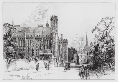 Lincoln's Inn Hall (gravür) by Herbert (after) Railton