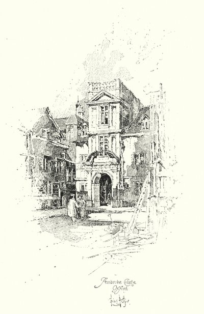 Pembroke Koleji, Oxford (taş) by Herbert (after) Railton