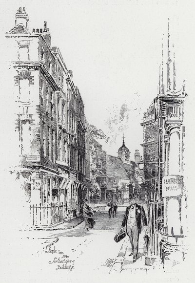 Southampton Binalarından Staple Inn (gravür) by Herbert (after) Railton