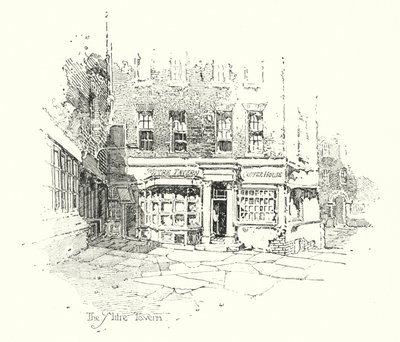 Mitre Tavern, Londra (lito) by Herbert (after) Railton