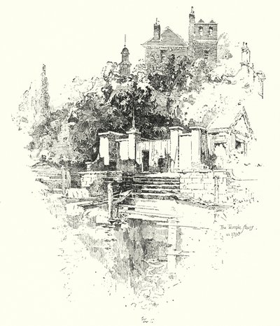 Tapınak Merdivenleri, Londra, 1790 (lito) by Herbert (after) Railton