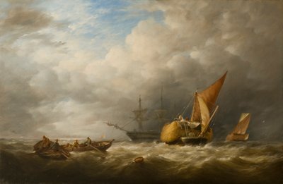 Thames Halicindeki Saman Mavnaları by Herbert Alfred Bone