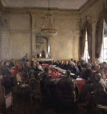 Interallied Üstün Konsey'in Trianon Sarayı'ndaki Toplantısı, Versailles, Temmuz 1918 by Herbert Arnould Olivier