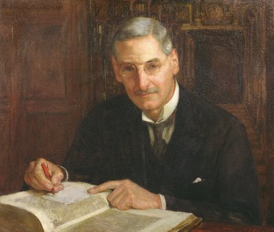 Percy Stafford Allen'ın Portresi (1869-1933) Corpus Christi College, Oxford Başkanı ve Erasmus bilgini by Herbert Arnould Olivier