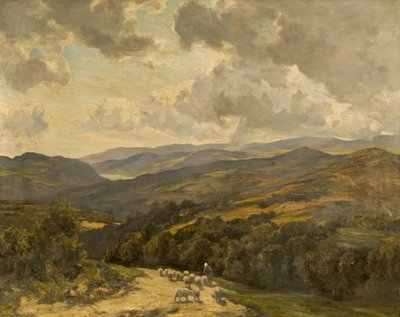 Barmouth yakınlarındaki Galler Tepeleri by Herbert Hughes Stanton