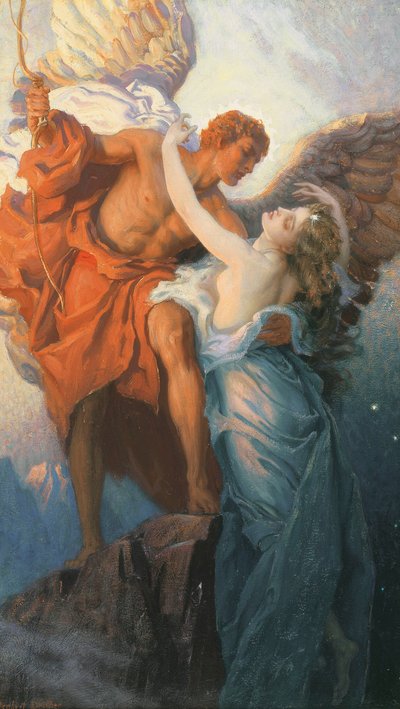 Gün ve Şafak Yıldızı (tuval üzerine yağlı boya) by Herbert James Draper