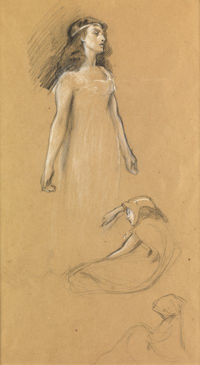 "Tristram ve Yseult" için çalışma, c.1901 by Herbert James Draper
