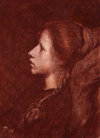 Genç Bir Kızın Çalışması by Herbert Johnson Harvey