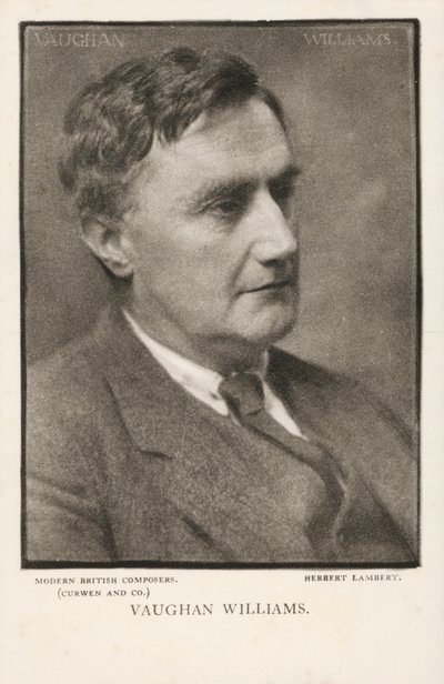 Ralph Vaughan Williams, müzik bestecisi (s/b fotoğraf) by Herbert Lambert