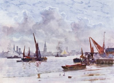 Battersea Reach (renkli taş) by Herbert Menzies (after) Marshall