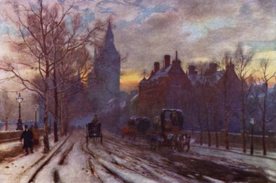 Westminster Embankment (renkli taş) by Herbert Menzies (after) Marshall