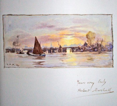 Thames üzerinde gün batımı by Herbert Menzies Marshall