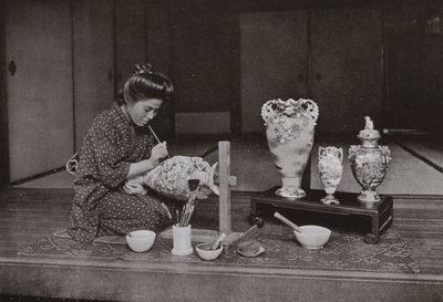 Bir Çömlekçilik Ressamı (s/b fotoğraf) by Herbert Ponting