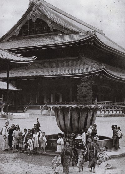 Higashi Hongwanji Temple, Kyoto (b/w photo) by Herbert Ponting
