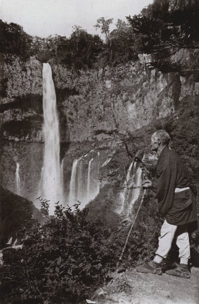 Kegon-no-taki (s/b fotoğraf) by Herbert Ponting