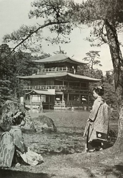 Kinkakuji Altın Köşk, 1910. by Herbert Ponting