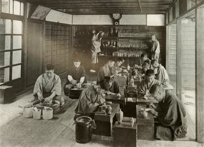 Namikawas Çalışma Odası, 1910. by Herbert Ponting