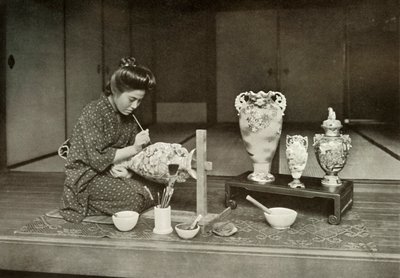 İhracat için Çömlek Boyama, 1910. by Herbert Ponting