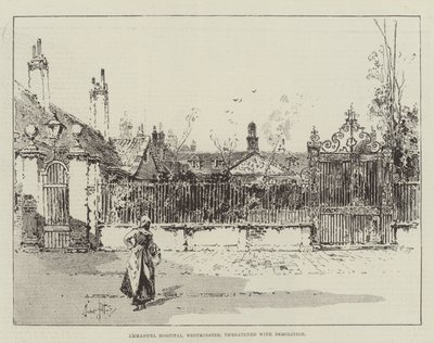Westminster'deki Emmanuel Hastanesi Yıkımla Tehdit Edildi by Herbert Railton
