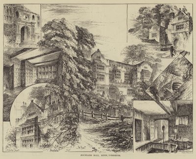 Çeşmeler Salonu, Ripon, Yorkshire by Herbert Railton