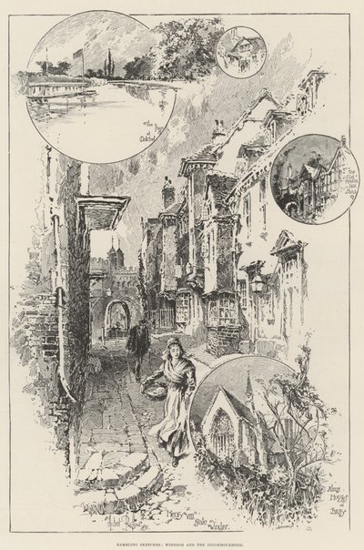 başıboş Eskizler, Windsor ve Mahalle by Herbert Railton