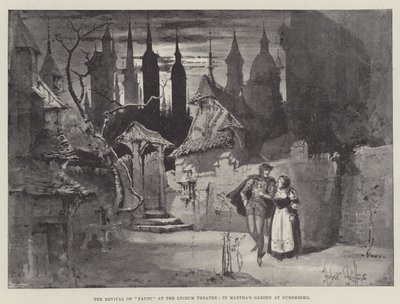 Nürnberg'deki Martha's Garden'daki Lyceum Tiyatrosu'nda Faust'un Canlanması by Herbert Railton