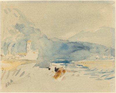 Dağlar ve Dere ile Bir Manzara by Hercules Brabazon Brabazon