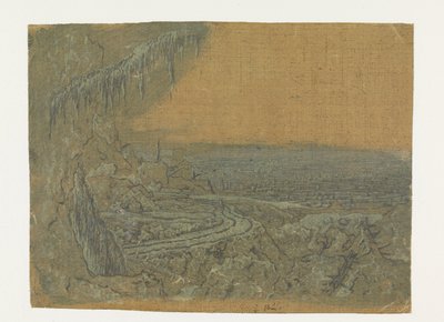 Yol ve Yosunlu Dallar ile Uzak Görünüm by Hercules Segers