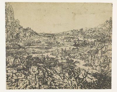 Kıvrımlı Nehirli Dağ Vadisi by Hercules Segers
