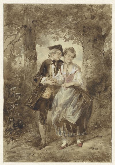 Ormanda aşık Çift by Herman Frederik Carel ten Kate