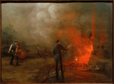 Bir fabrikada kokain söndüren işçiler by Herman Heijenbrock