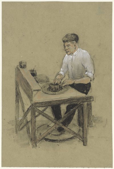Potter döner tablasında by Herman Heijenbrock