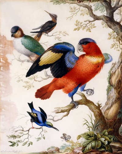 Ahşapta Dört Kuş, by Herman Henstenburgh