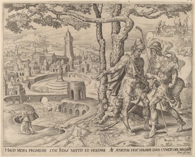 Kid ile Adullamite Hirah by Herman Jansz Muller after Maerten van Heemskerck