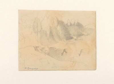 Sığırların otladığı vadi by Herman Kruyder (signed by artist)
