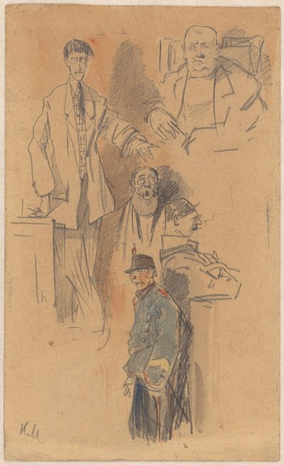 Jan Hamdorf ve W. van der Pluym'un portresi by Herman Moerkerk