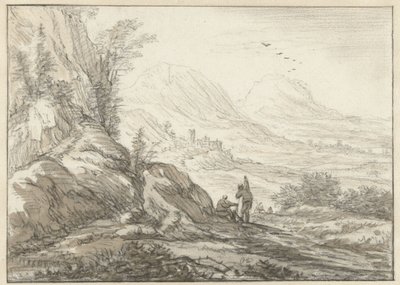 Vadi manzaralı dağ manzarası by Herman Saftleven