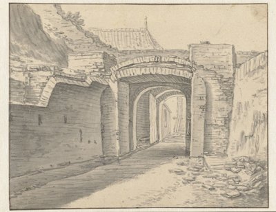 Utrecht surlarının altındaki geçit by Herman Saftleven