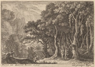 Bir Satyr Toplama Meyvesi by Herman van Swanevelt