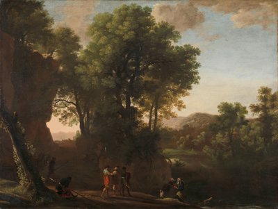 Hadım vaftiziyle manzara by Herman van Swanevelt